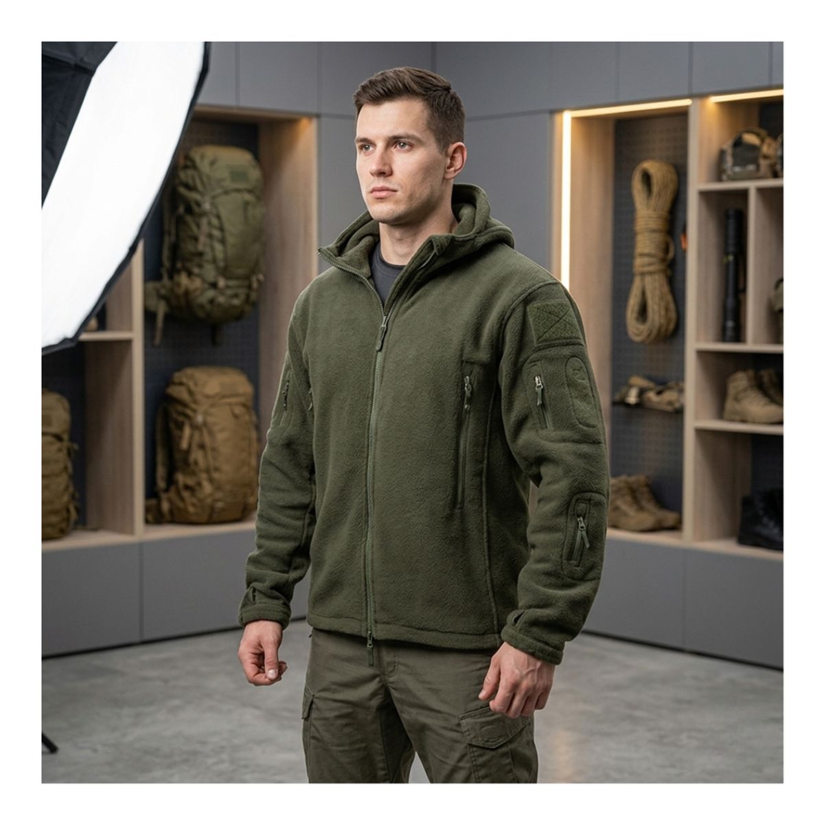 EKOL TACTICA MILITAR - Polar Chaqueta Polerón Micropolar Táctico Invierno