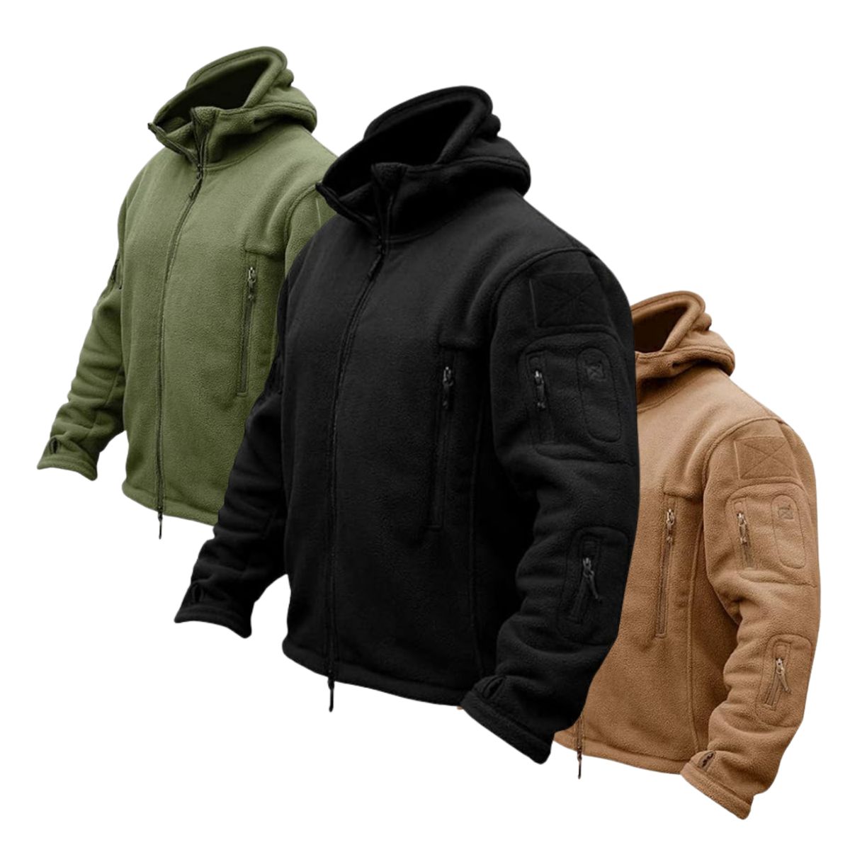 EKOL TACTICA MILITAR - Polar Chaqueta Polerón Micropolar Táctico Invierno.