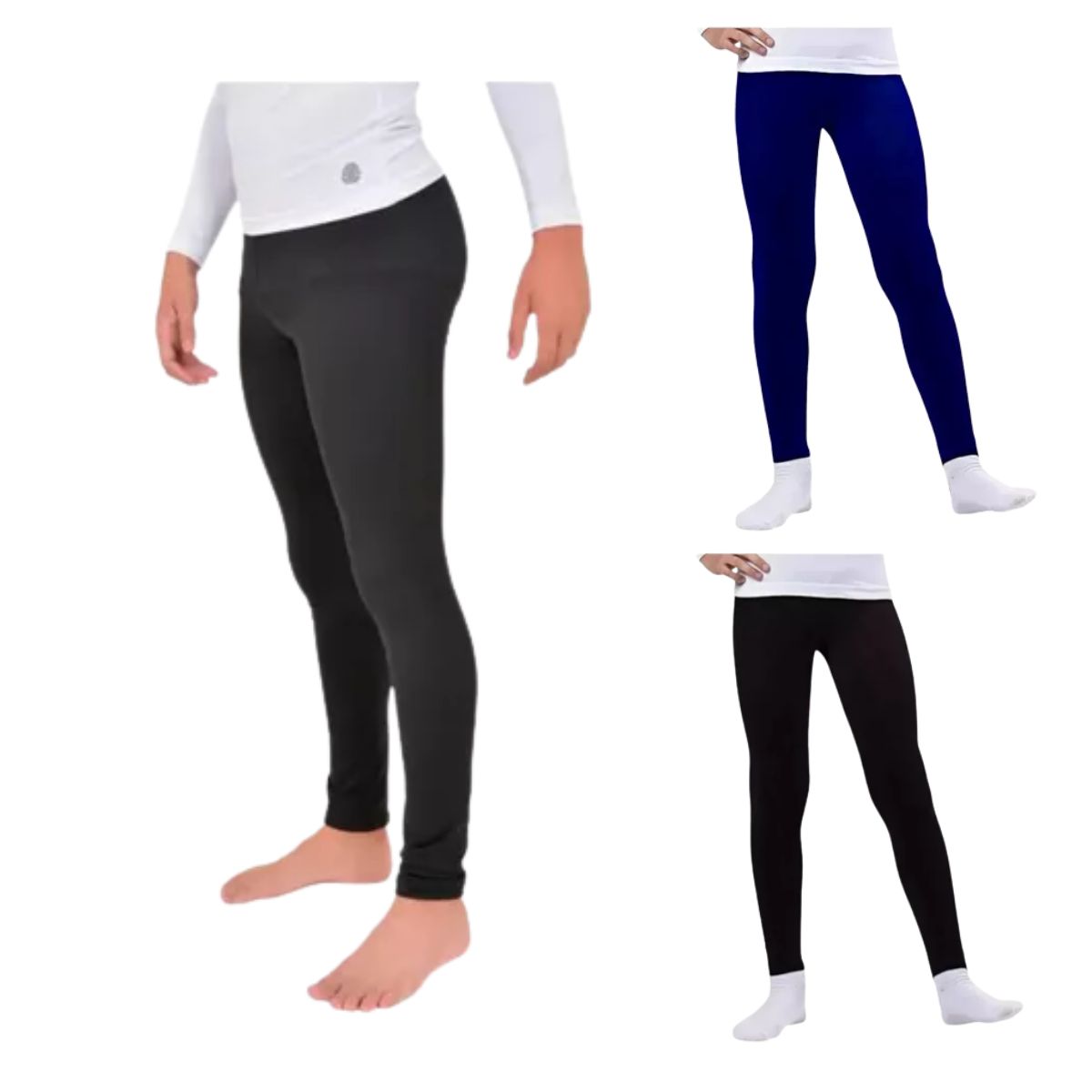 EKOL TACTICA MILITAR - Pack 4 Panty Calza Niño Térmico Polar Invierno Surtido