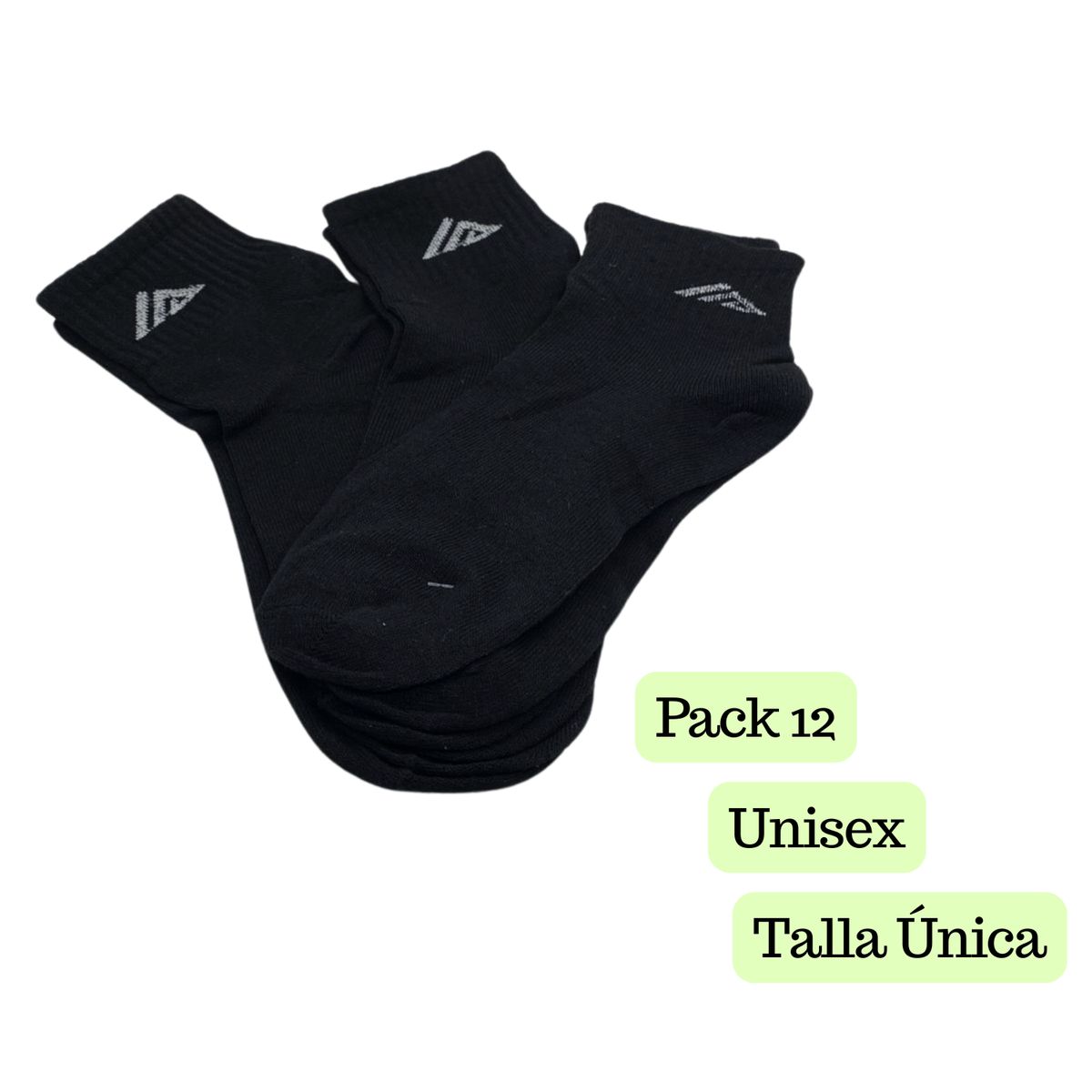 EKOL TACTICA MILITAR - Pack 12 Pares Calcetines Largo Unisex Deportivos