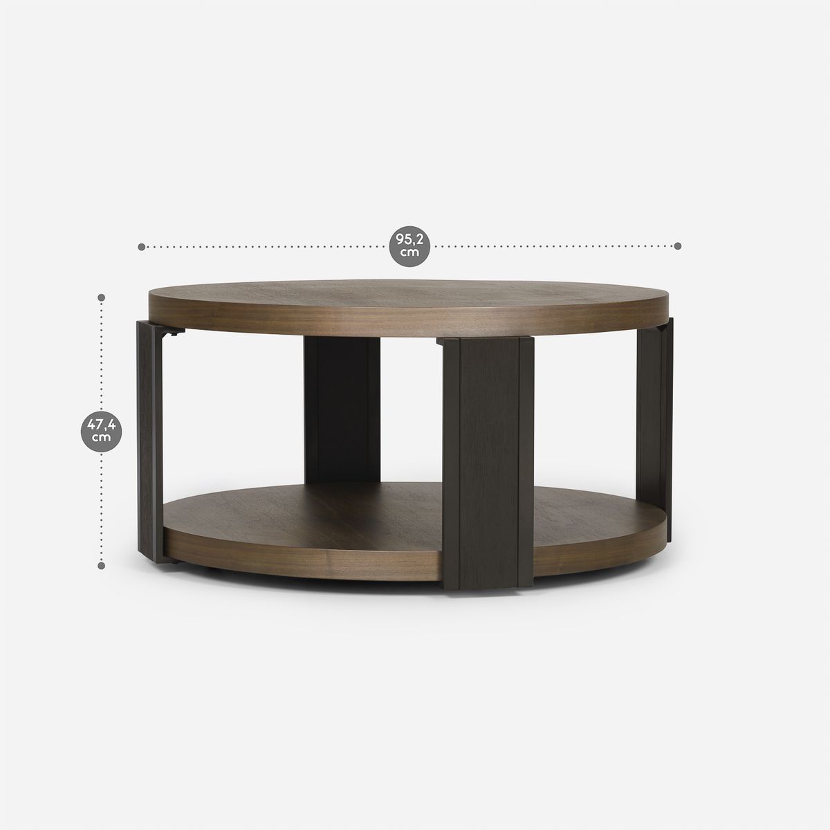 ROSEN - Mesa de Centro Koli 95,2 x 47,4 cm Marrón