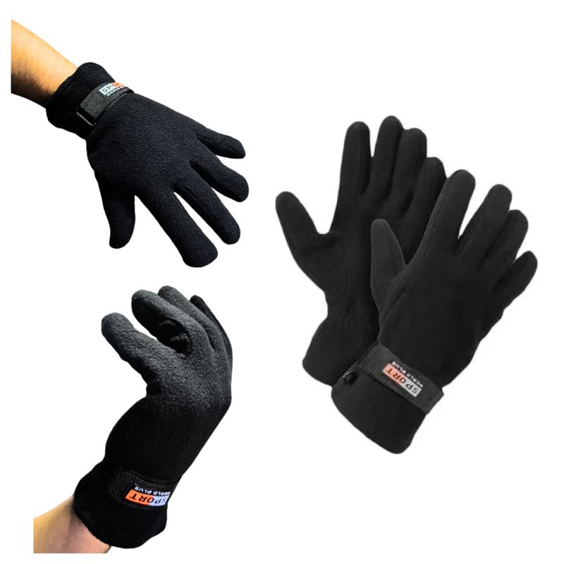 EKOL TACTICA MILITAR - Guantes Forro Polar Ajustable Sport World Blue Estilo Polar