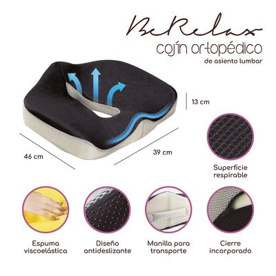 Imagen 2 del producto Cojín Ortopédico Ergonómico Para Silla Soporte Lumbar Espalda