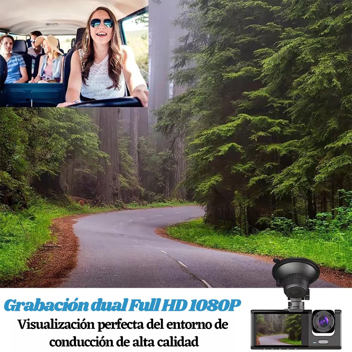 GENERICO - Frontal E Interior 1080p Dvr Dashcam Camaras Para Autos