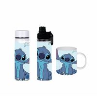 SET LILO AND STITCH TERMO 450 ML, BOTELLA 750 ML Y TAZÓN 300 ML.