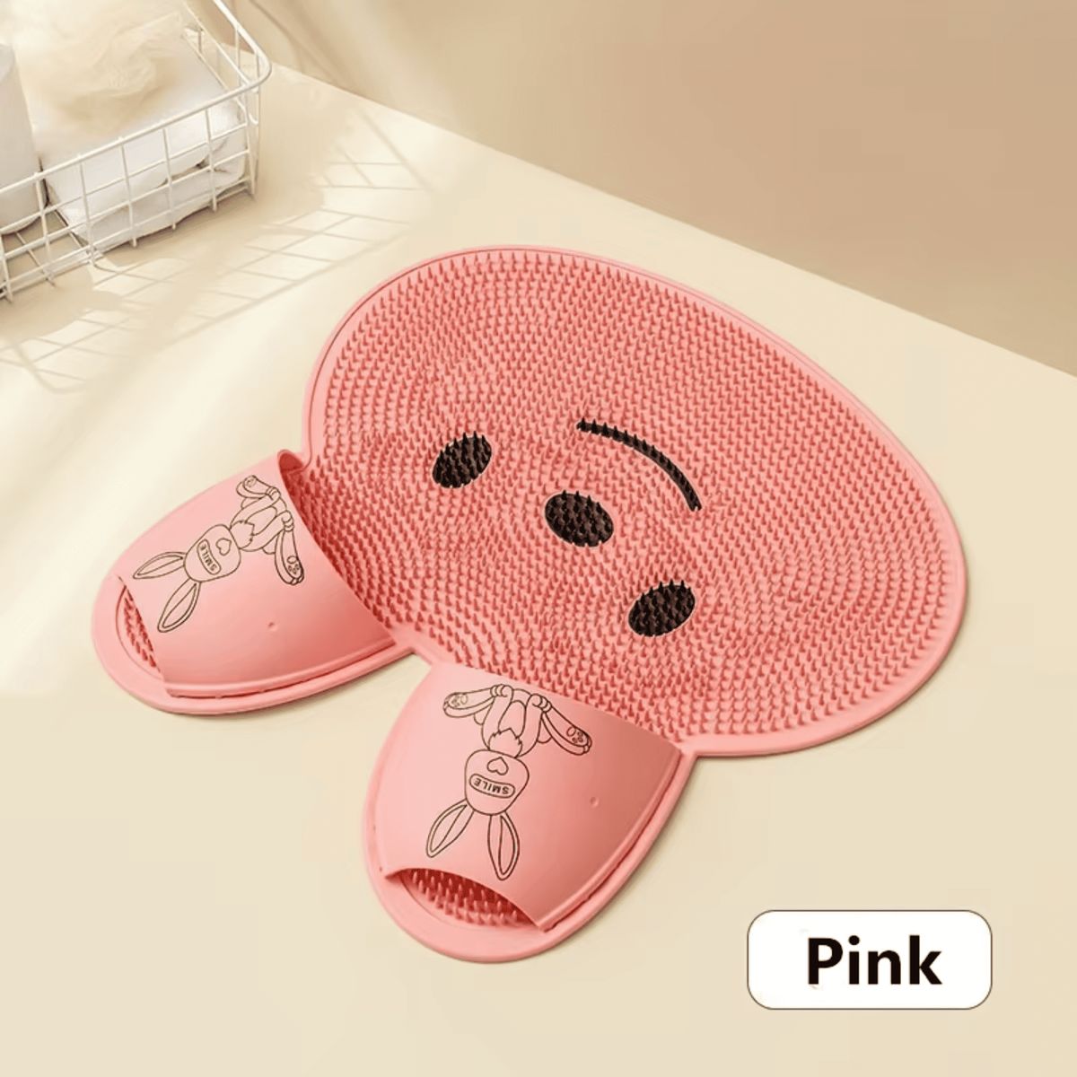 GENERICO - Alfombra de Silicona para Pies Exfoliante de Piel Muerta Rosa