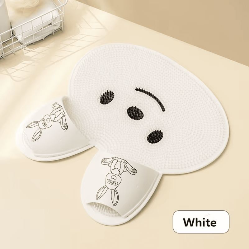 GENERICO - Alfombra de Silicona para Pies Exfoliante de Piel Muerta Blanco