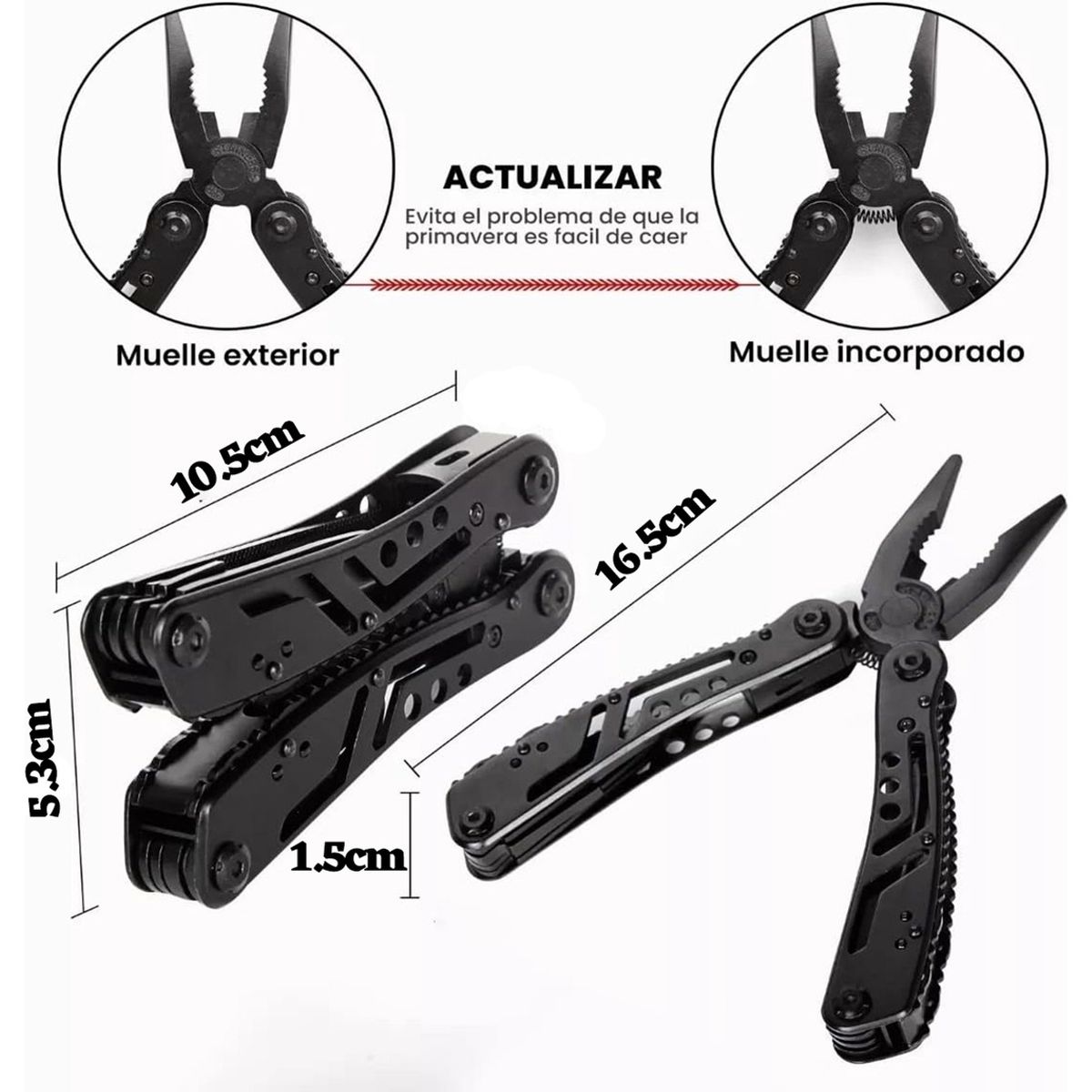 GENERICO - Alicates 24 En 1 Para Al Aire Libre Y Reparaciones-Negro