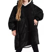 Polerones Felpa Con Capucha Manta Polar Frazada Chiporro Negro