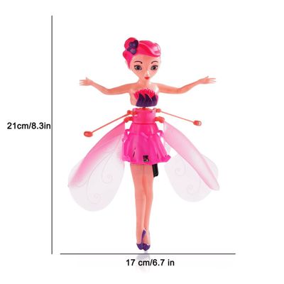 Imagen 2 del producto Muñeca Mágica Hada Voladora Recargable Con Sensor Rosa