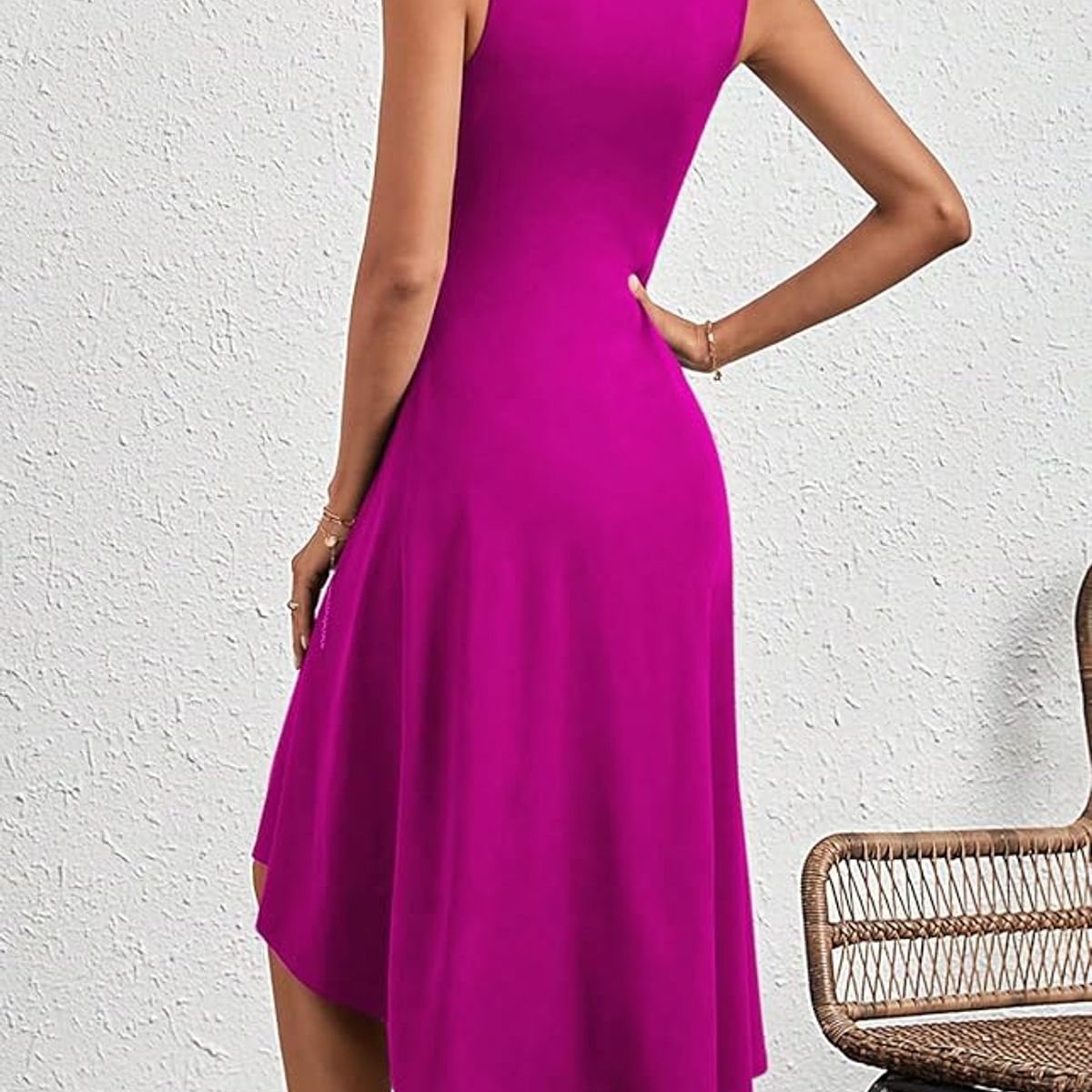 TIOZONEY - Vestido de mujer - Rosado