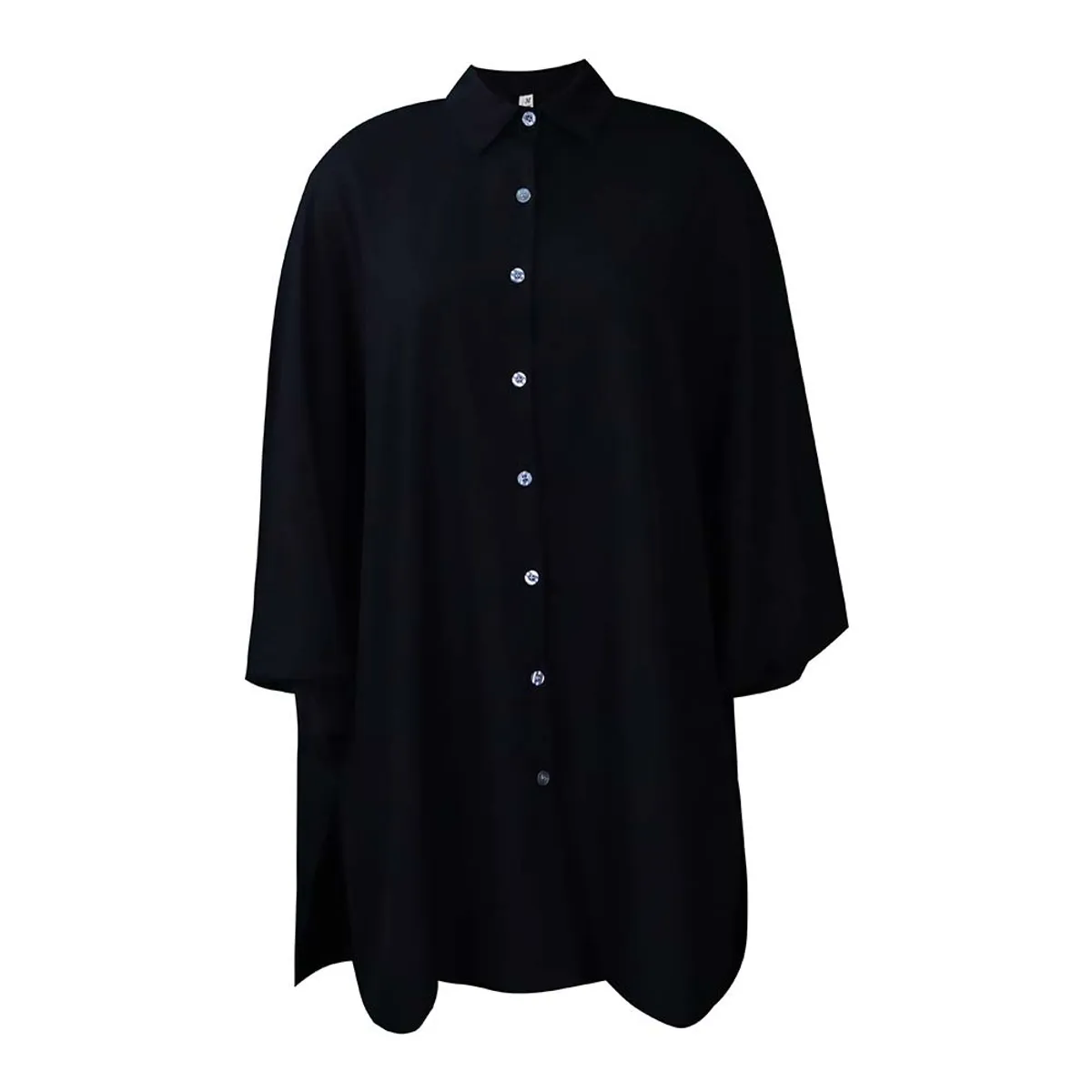 TIOZONEY - Vestido suelto con solapa para mujer