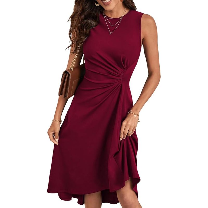 TIOZONEY - Vestido de mujer - Rojo