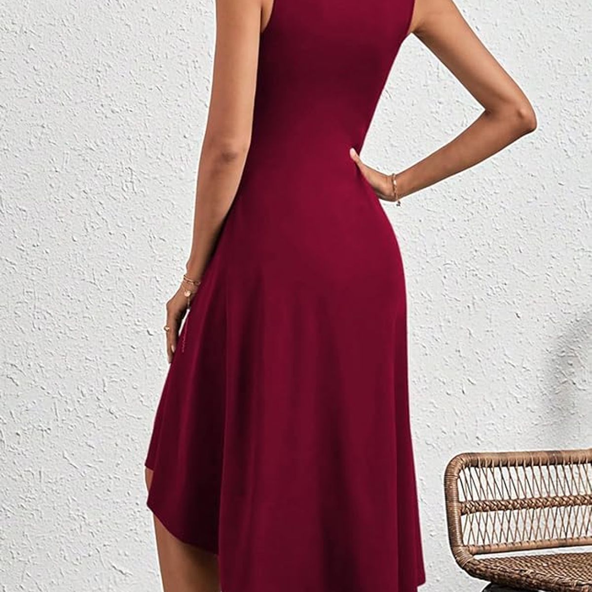 TIOZONEY - Vestido de mujer - Rojo