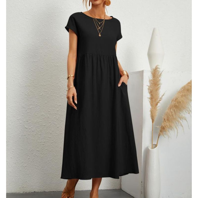TIOZONEY - Vestido Largo Algodón Mujer