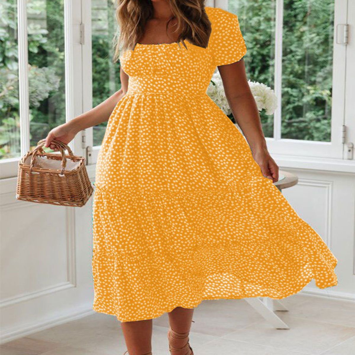 TIOZONEY - Vestido Largo Algodón Mujer