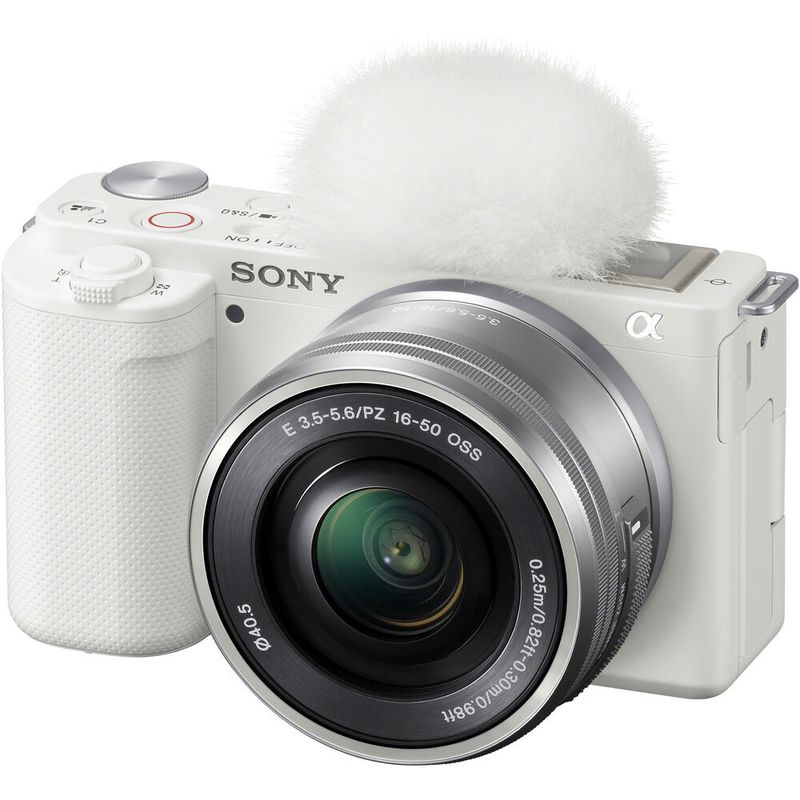 SONY - Sony ZV-E10 Sin Espejo Cámara Kit Con 16-50mm Lente - Blanco