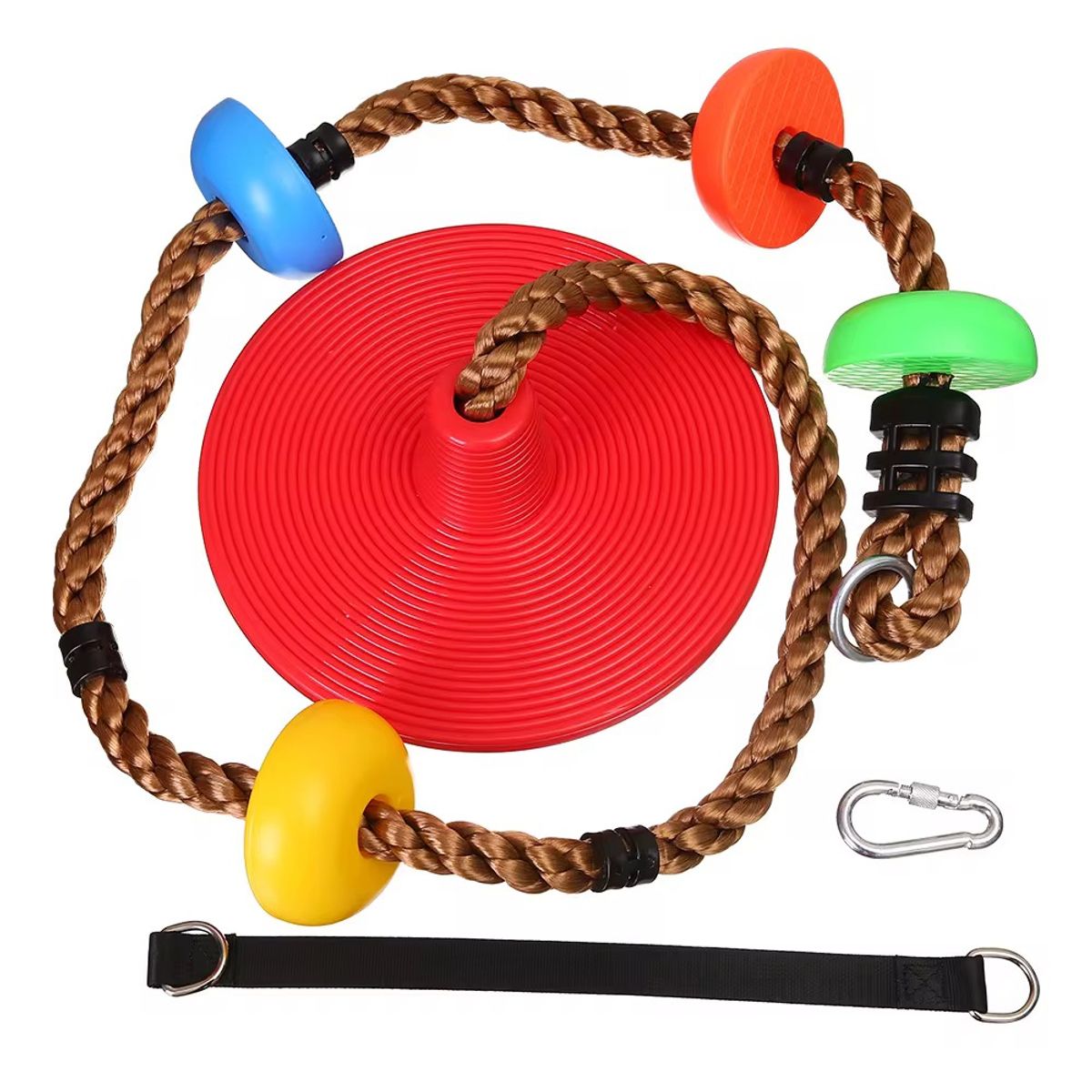 GENERICO - Columpio Mecedor De Escalada Multicolor 5 peldaños