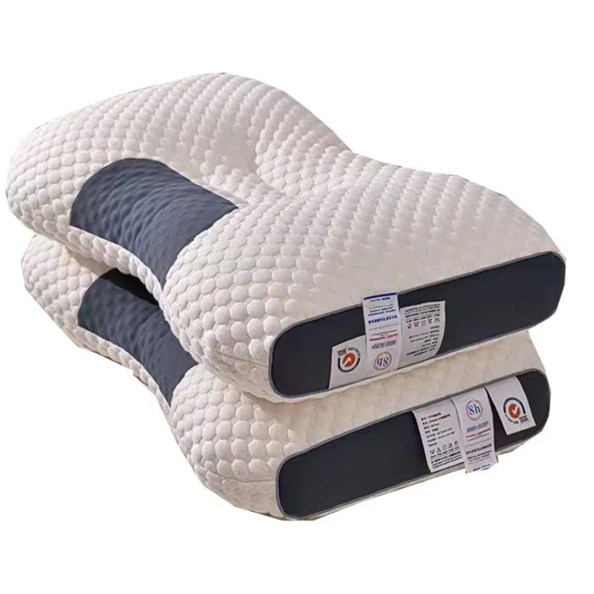 GENERICO - Pack 2 Almohada Viscoelástica Con Memoria Cervical Color Blanco
