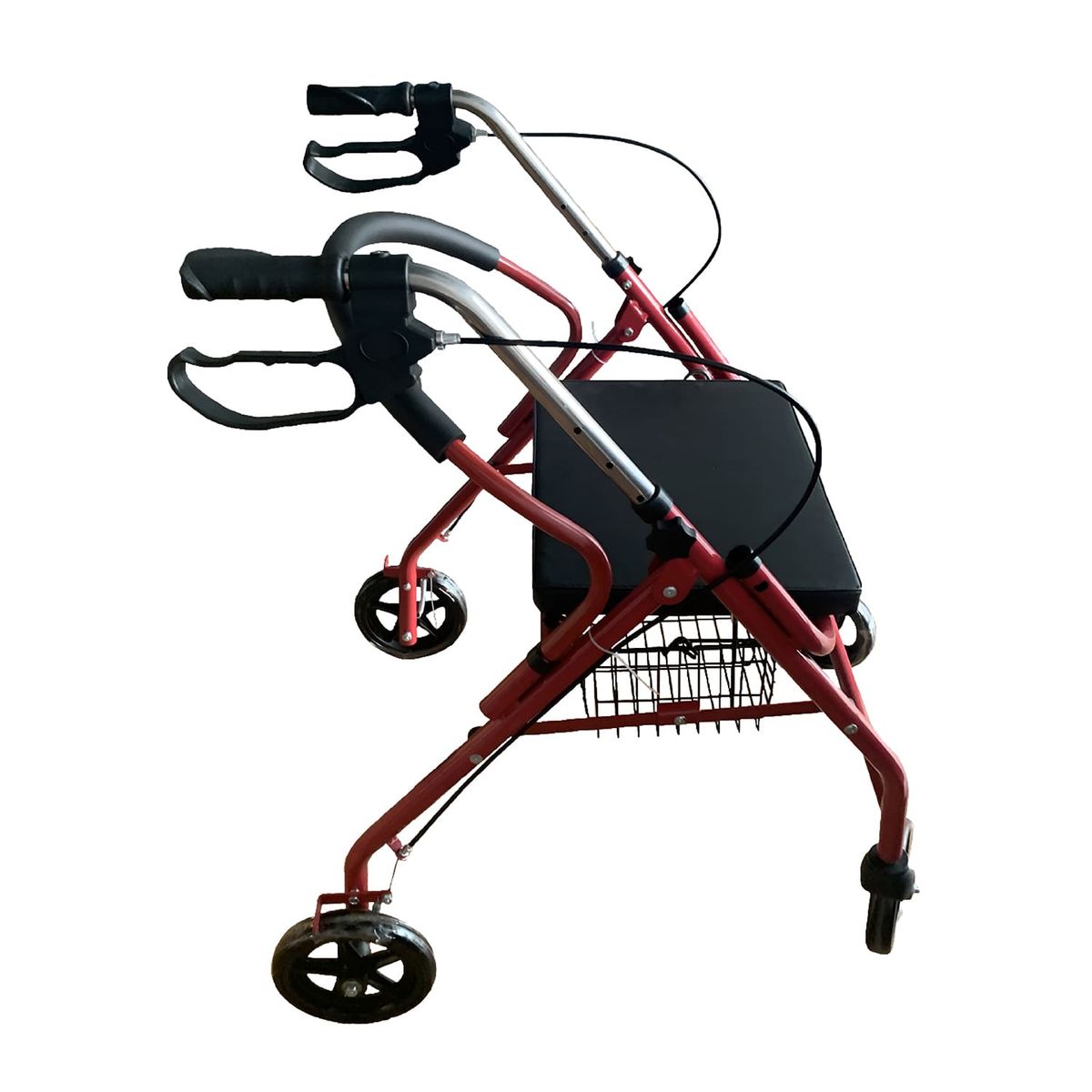 ACQUI - Andador Ortopédico Roller 4 Ruedas Adulto Mayor Rojo Acqui