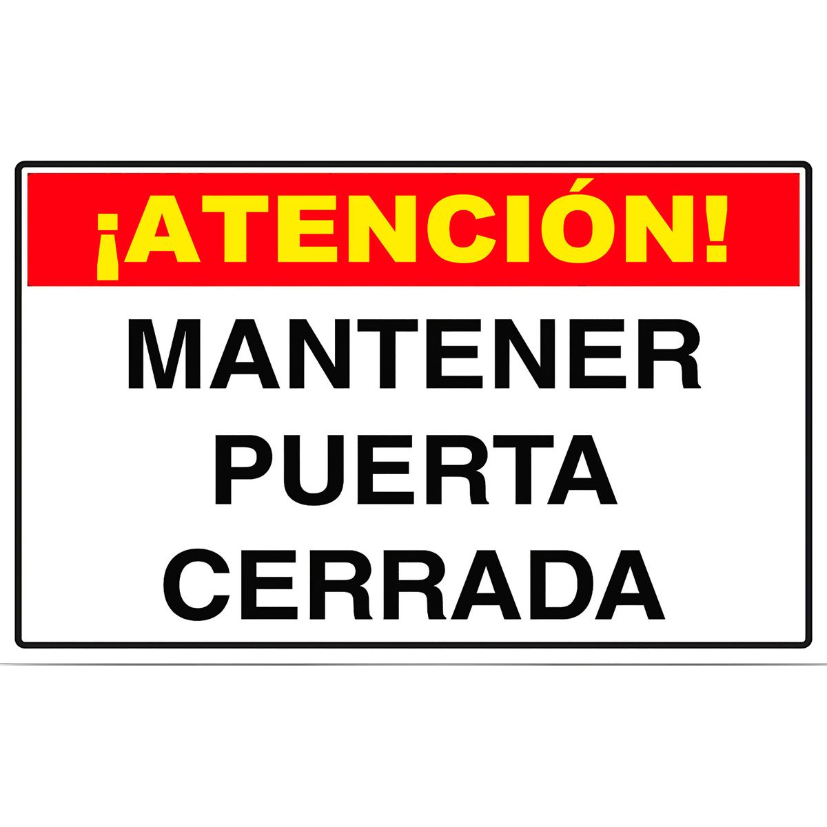 30x40cm Señal De Advertencia Mantener Puerta Cerrada Oficina, marca GENERICO - Foto Principal