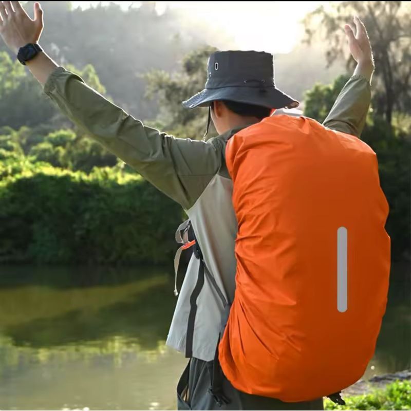 GENERICO - Cubre Mochila Cobertor Funda Impermeable Reflectante 40L
