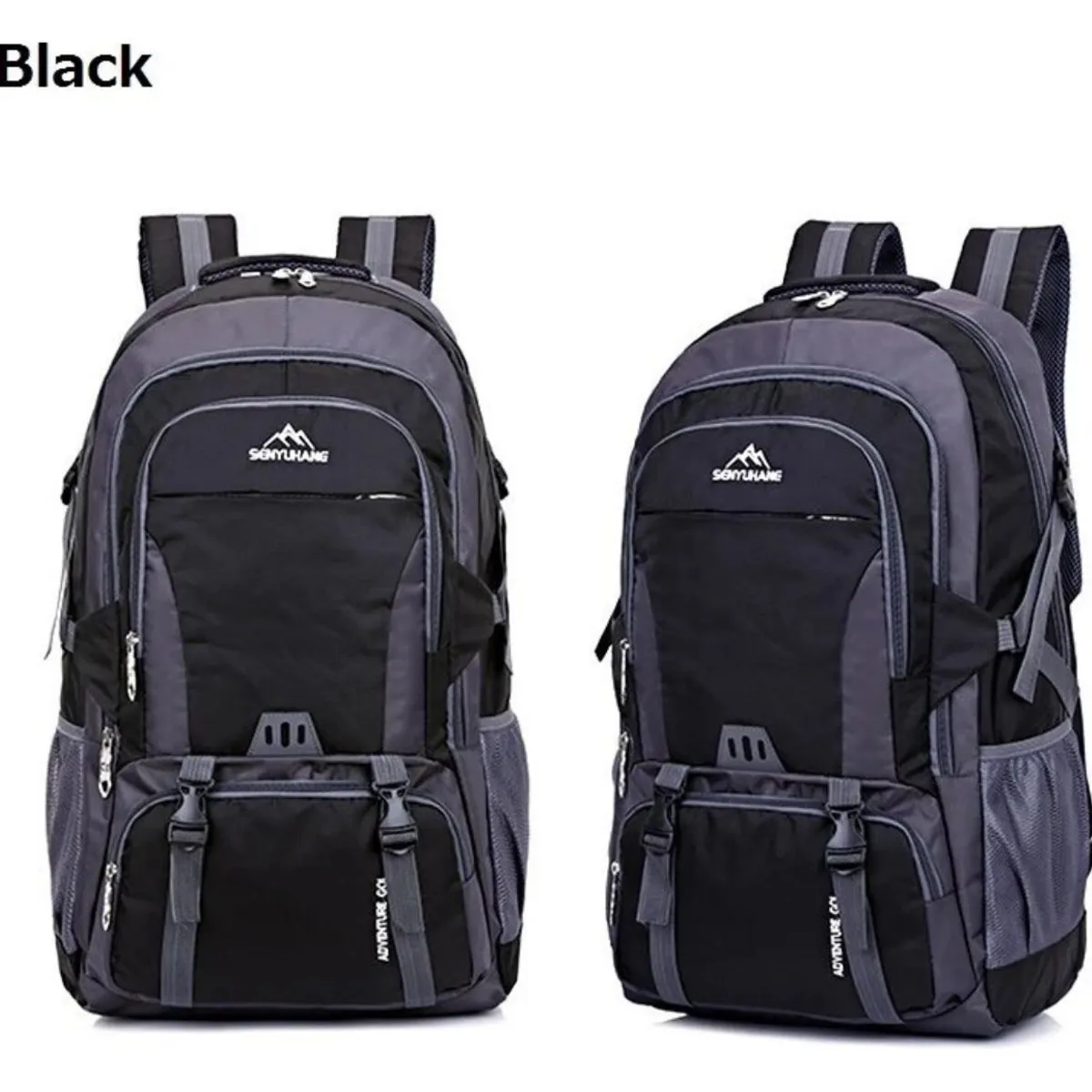 GENERICO - Mochila Trekking De Gran Capacidad Multiuso 60 Litros Negro