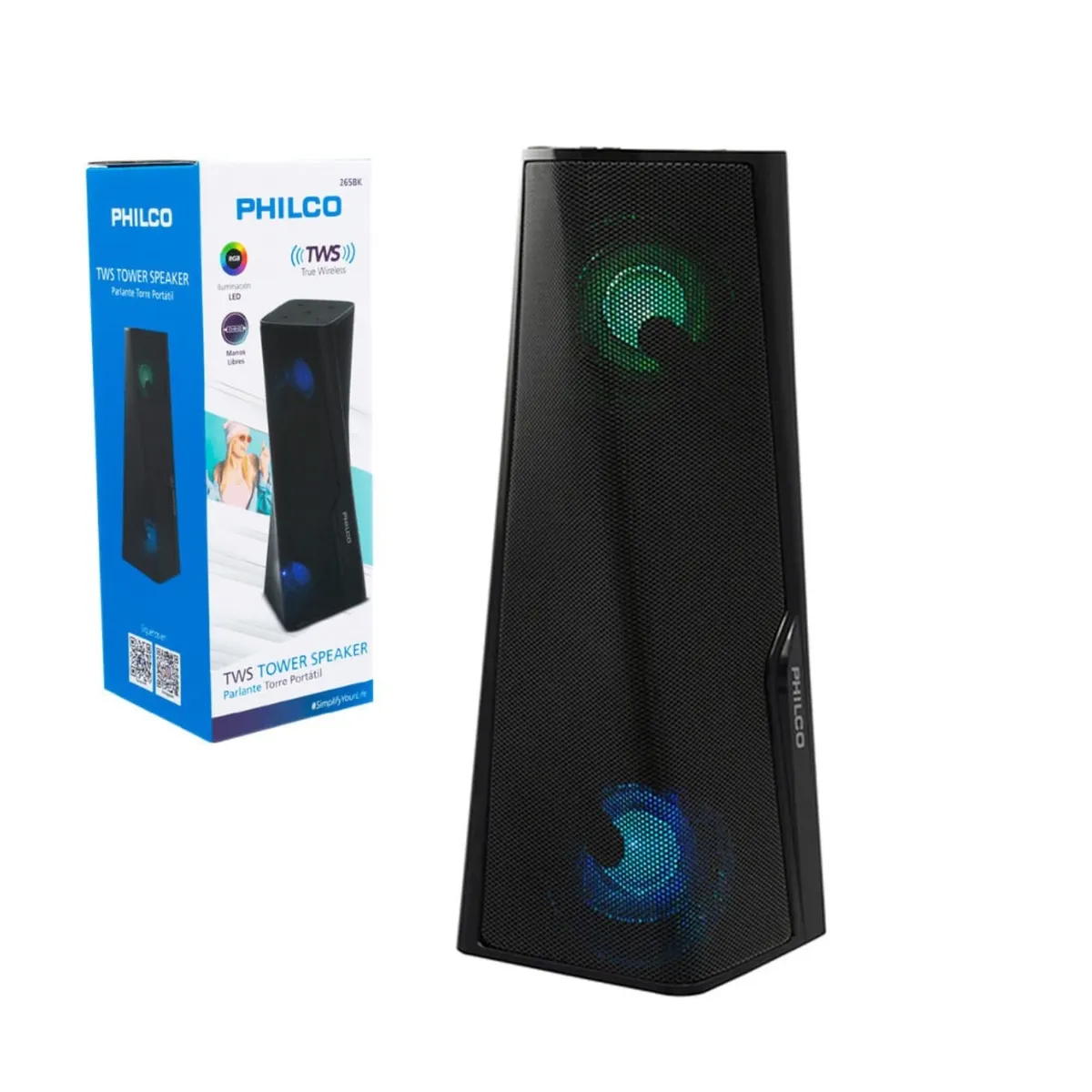 PHILCO - PARLANTE BT 265BK TOWER RGB PHILCO