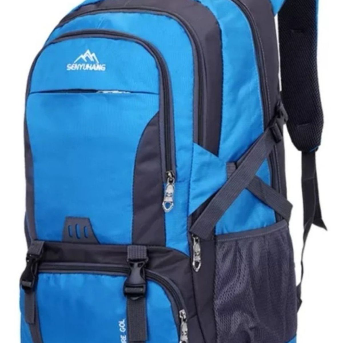 GENERICO - Mochila Trekking De Gran Capacidad Multiuso 60 Litros Azul