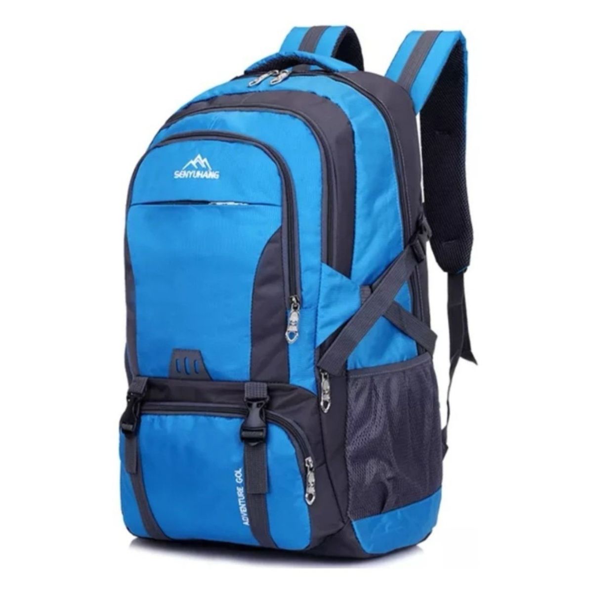 GENERICO - Mochila Trekking De Gran Capacidad Multiuso 60 Litros Azul