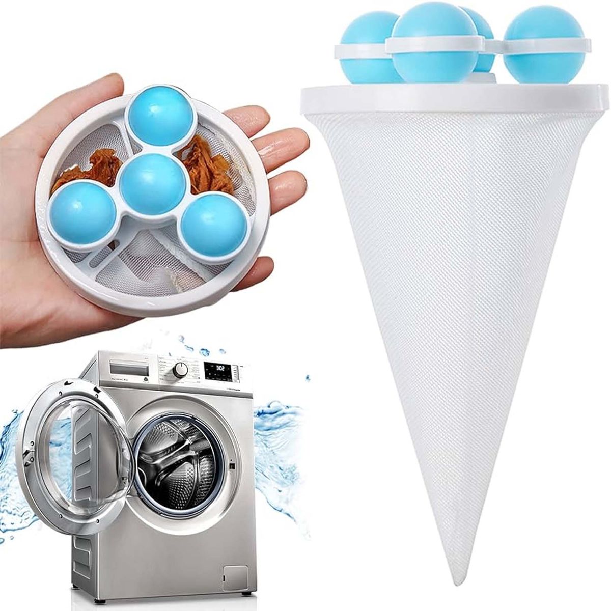 GENERICO - Pack Atrapa Pelusa Para Lavadora  Limpieza Eficiente en Cada Lavado