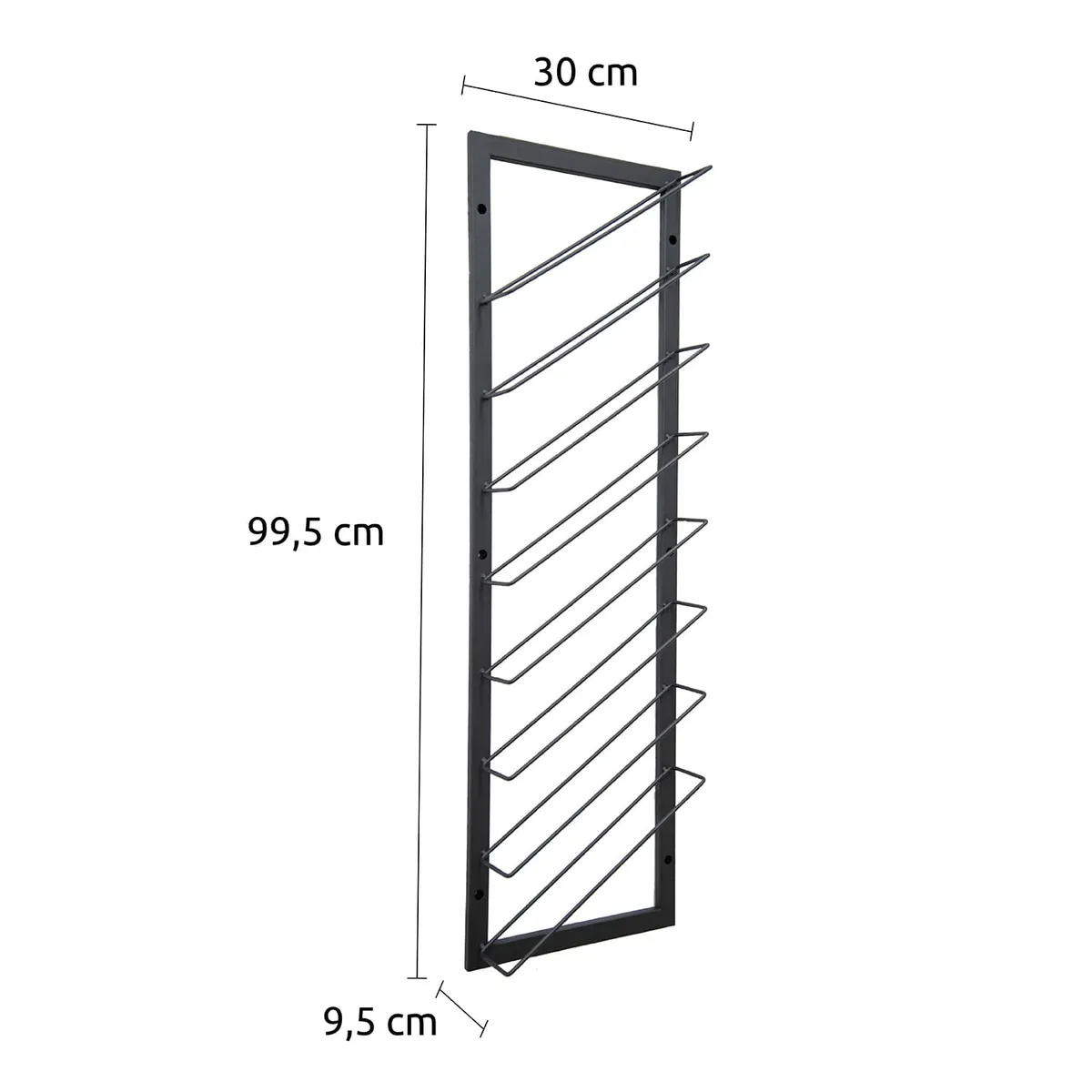 VINCENZI - Soporte Lateral Grande Botellas Vinos De Hierro Resistente