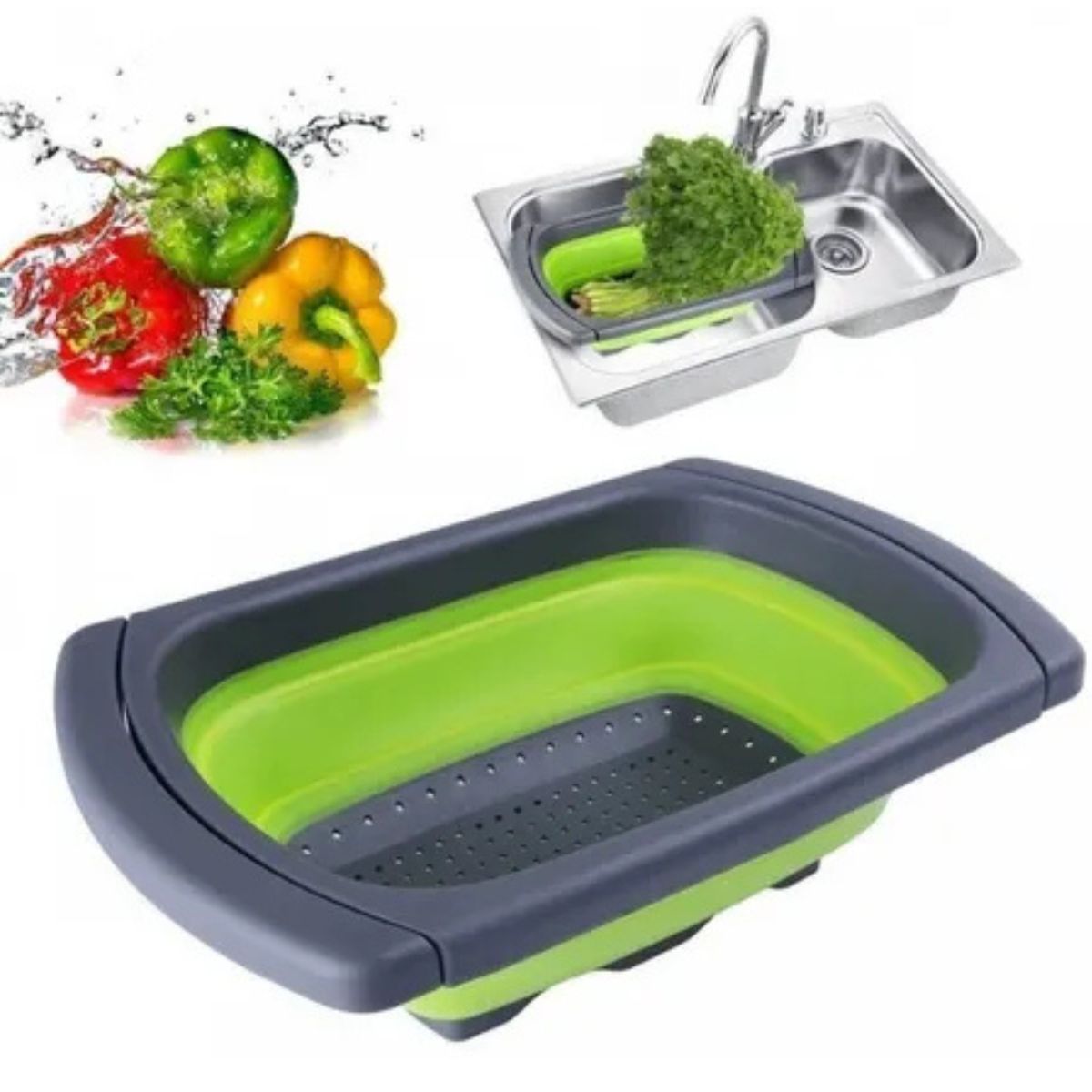 GENERICO - Mini Colador Plegable con Drenaje