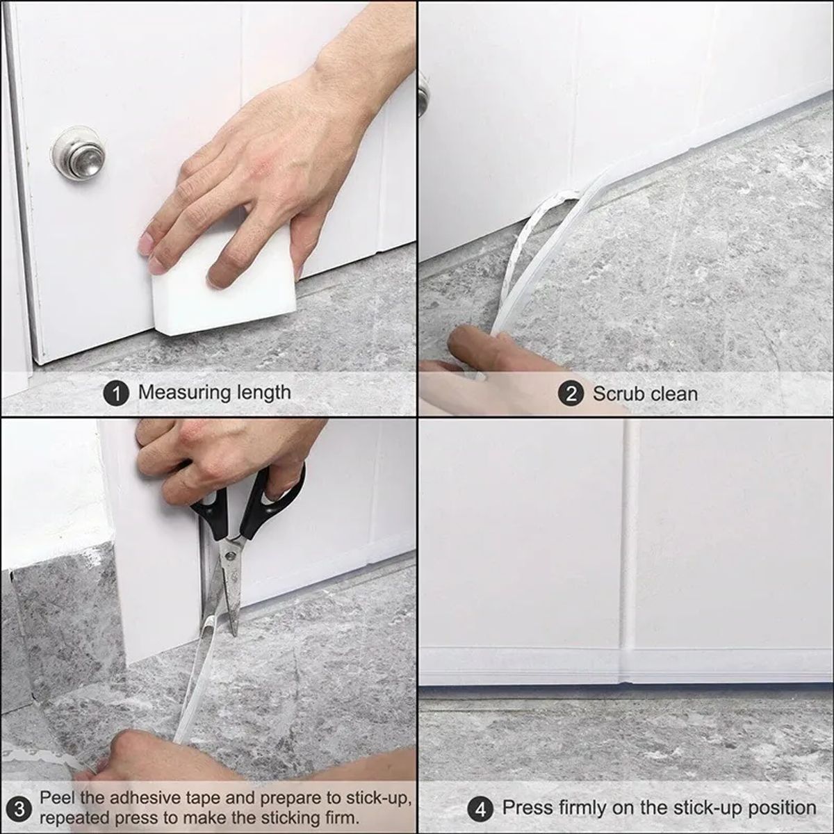 KUANGYE - Cinta Silicona Adhesiva Aislamiento Puertas Y Ventanas 5 Mts