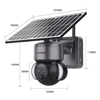 Imagen 2 del producto Cámara de Seguridad 4g Dual Lens Panel Solar 6mpx X12 Zoom 100% Autónoma