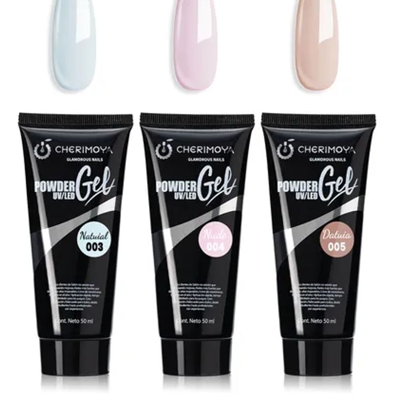 CHERIMOYA - Kit 3 Polygel Cherimoya Color Natural,rosa,nude