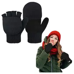 EKOL TACTICA MILITAR - Pack 3 Guantes Térmicos De Invierno Sin Dedos Convertibles