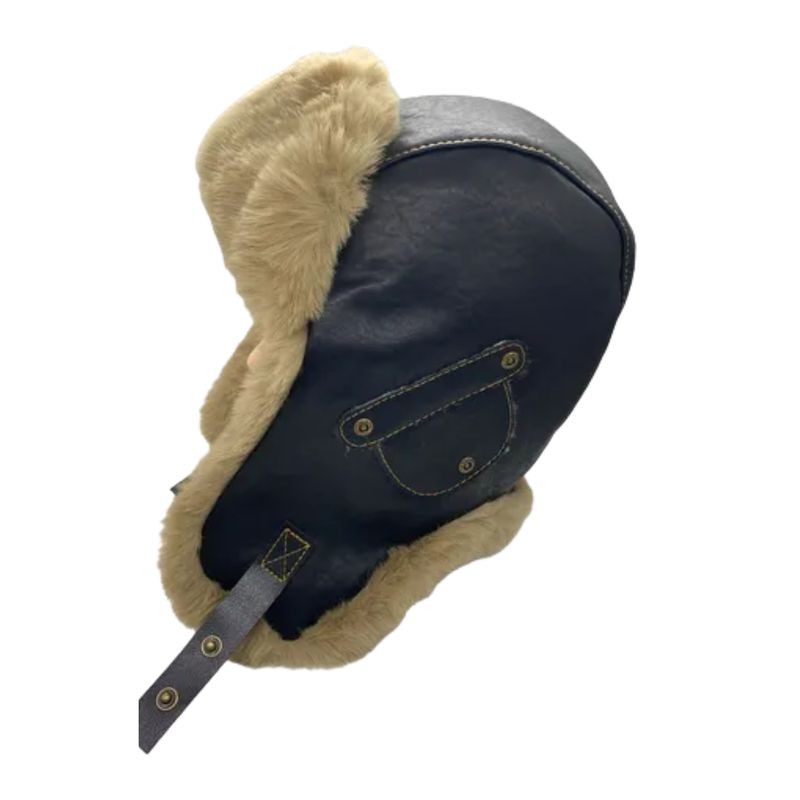 EKOL TACTICA MILITAR - Gorro Ruso Ushanka Cuero Pelaje Suave Muy Abrigador