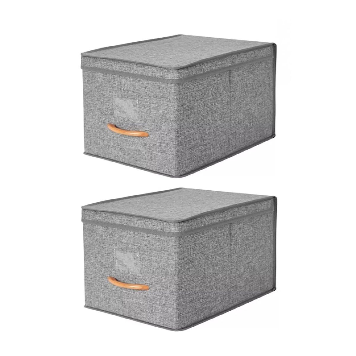 REBAJAS - Pack 2 Cajas Organizadoras Plegable Grandes Con Tapa De Lino