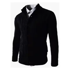 BLWOENS - Suéter casual de moda para hombres- Negro.