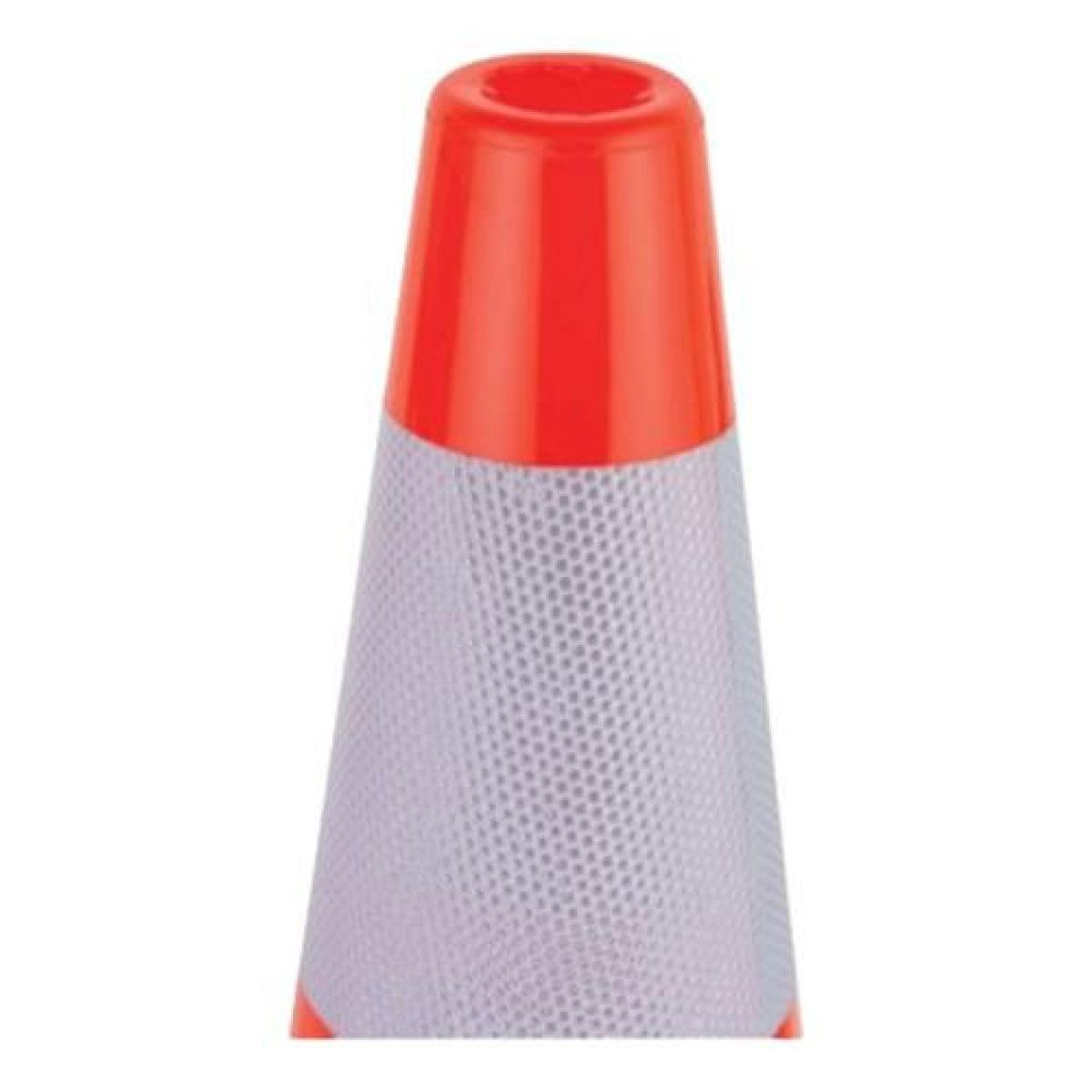 VORTEX - Cono Base Negra 28 70cm Doble Cinta Reflectante - Naranja