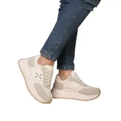 HERIEL - Zapatilla Blanca Plataforma Mujer