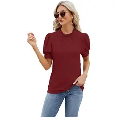 BLWOENS - Polera manga corta para mujeres - Rojo