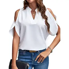 BLWOENS - Polera manga corta para mujeres - Blanco