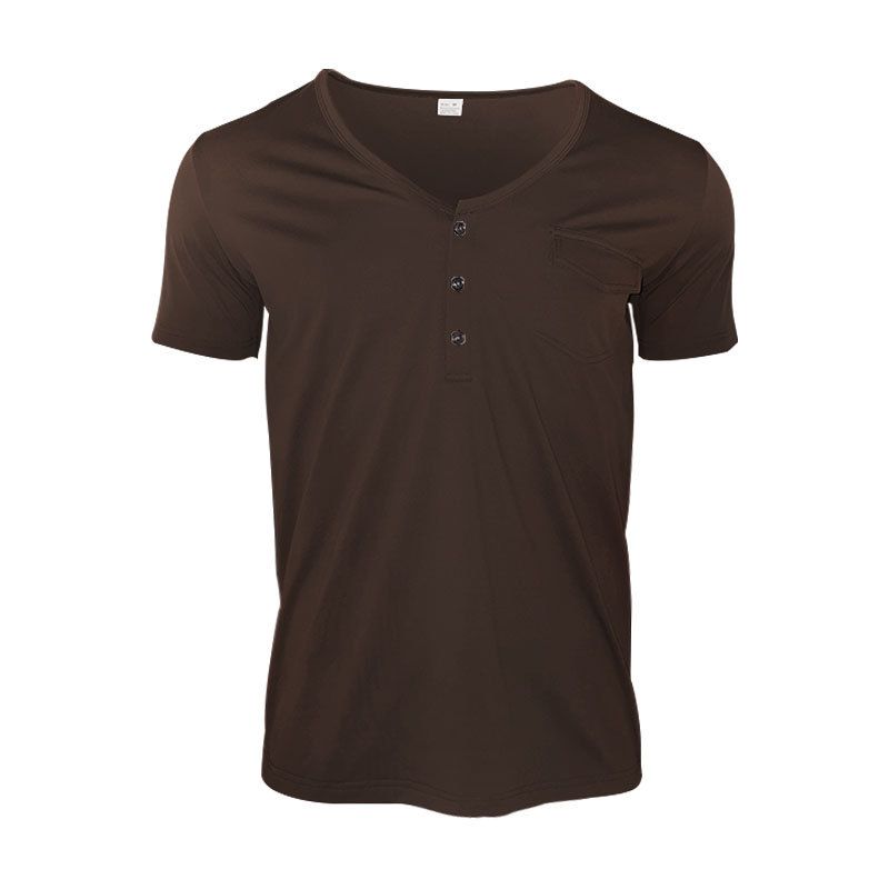BLWOENS - Polera Manga Corta Hombre - Marrón