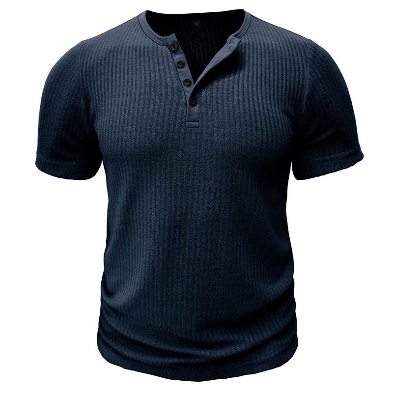 BLWOENS - Polera de manga corta de verano para hombres - Azul