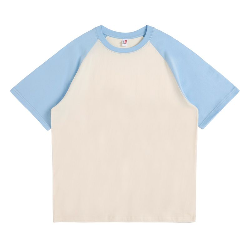 BLWOENS - polera de manga corta de verano para hombres y mujeres - Azul