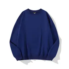BLWOENS - Polera de manga larga para hombres y mujeres en primavera y otoño - Azul