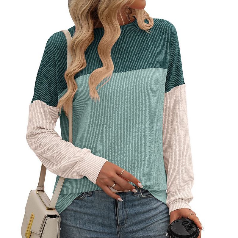 BLWOENS - Polera de manga larga para mujeres - Verde
