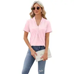 BLWOENS - Polera manga corta para mujeres - Rosado